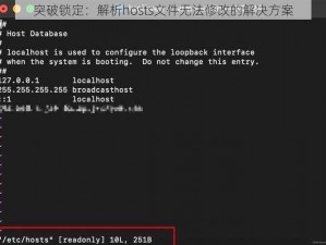 突破锁定：解析hosts文件无法修改的解决方案