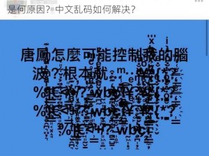 中文字幕人成乱码中文乱码,中文字幕人成乱码，是何原因？中文乱码如何解决？