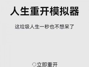 人生重开模拟器：如何以完美结局结束人生旅程