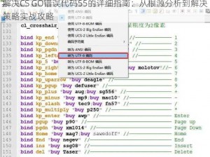 解决CS GO错误代码55的详细指南：从根源分析到解决策略实战攻略