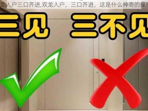 双龙入户三口齐进,双龙入户，三口齐进，这是什么神奇的操作？