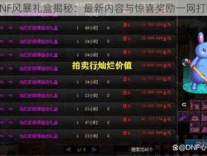 DNF风暴礼盒揭秘：最新内容与惊喜奖励一网打尽