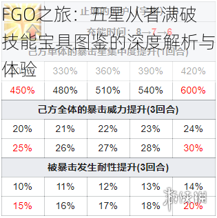 FGO之旅：五星从者满破技能宝具图鉴的深度解析与体验