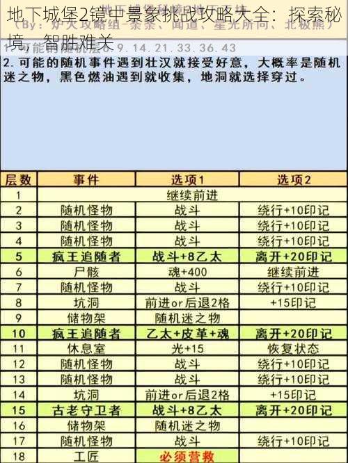 地下城堡2镜中景象挑战攻略大全：探索秘境，智胜难关