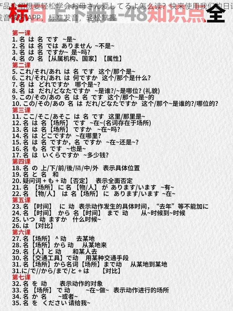 产品介绍想要轻松学会お母さん爱してるよ怎么读？快来使用我们的日语发音学习 APP，标准发音，轻松掌握