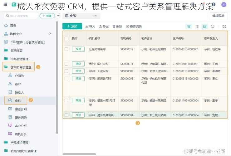 成人永久免费 CRM，提供一站式客户关系管理解决方案