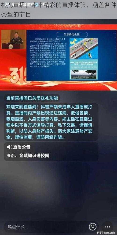 桃鹿直播，带来精彩的直播体验，涵盖各种类型的节目