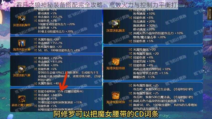 吞月之狼神秘装备搭配完全攻略：高效火力与控制力平衡打造方案