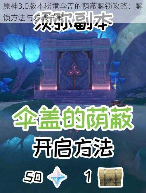 原神3.0版本秘境伞盖的荫蔽解锁攻略：解锁方法与步骤详解