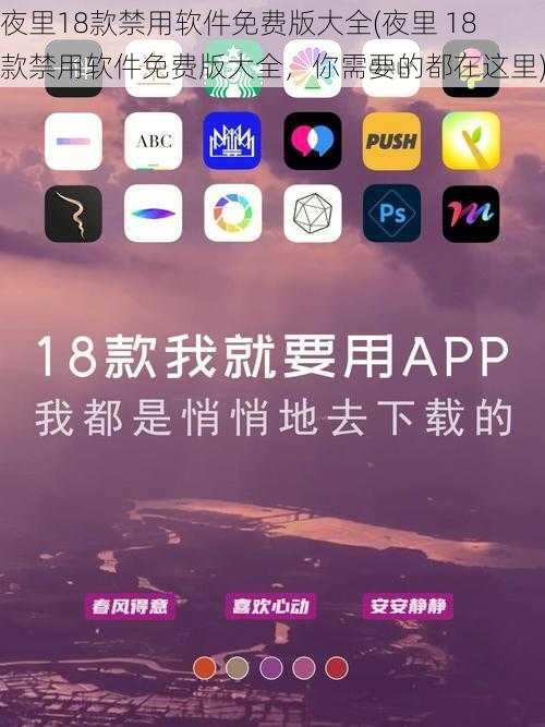 夜里18款禁用软件免费版大全(夜里 18 款禁用软件免费版大全，你需要的都在这里)