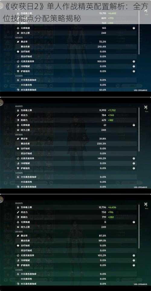 《收获日2》单人作战精英配置解析：全方位技能点分配策略揭秘