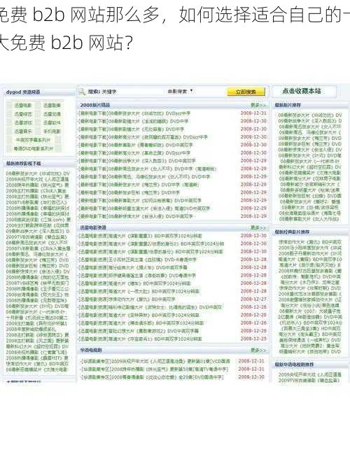 免费 b2b 网站那么多，如何选择适合自己的十大免费 b2b 网站？