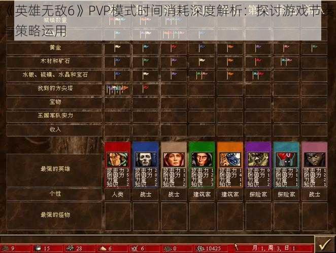 《英雄无敌6》PVP模式时间消耗深度解析：探讨游戏节奏与策略运用