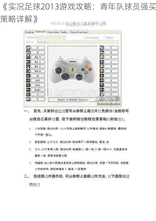 《实况足球2013游戏攻略：青年队球员强买策略详解》