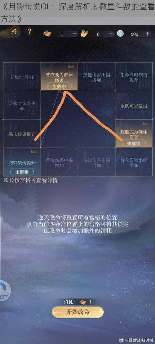 《月影传说OL：深度解析太微星斗数的查看方法》