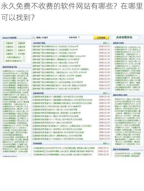 永久免费不收费的软件网站有哪些？在哪里可以找到？